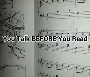 You Talk Before You Can Read